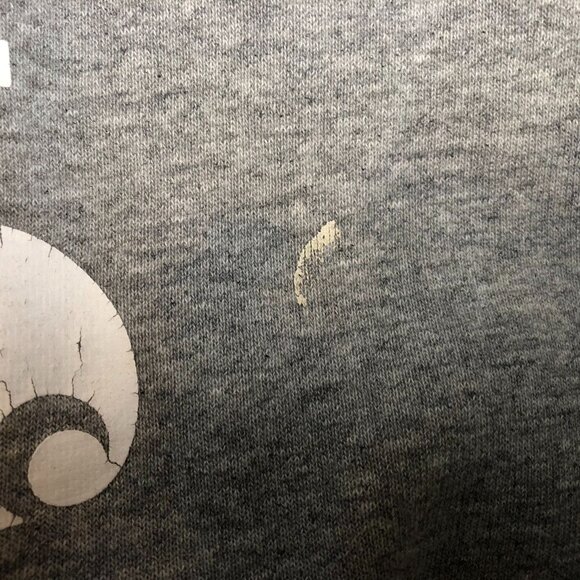 Carhartt Mens Hoodie Sweatshirt Large Pullover Drawstring Cozy Fleece Gray Flaw - Picture 4 of 15